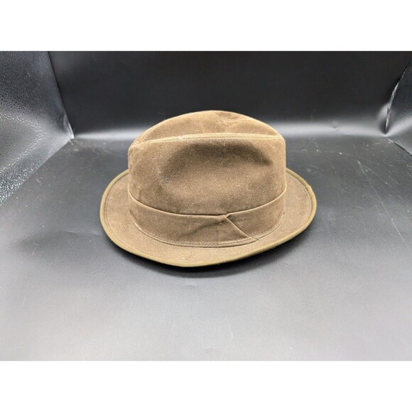 Vintage Fedora Hat Doe Suede "There's Pellon Inside" Brown Men's One Size RARE - Picture 2 of 6